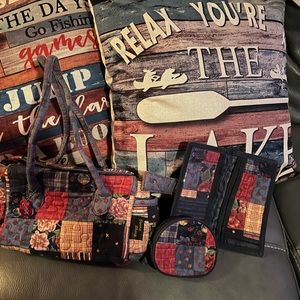 Vintage Donna Sharp Quilt Purse, Wallet & Coin Purse